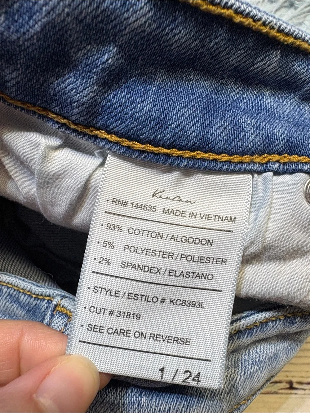 KanCan Light Blue Distressed Low Rise Skinny Jeans sz 24
